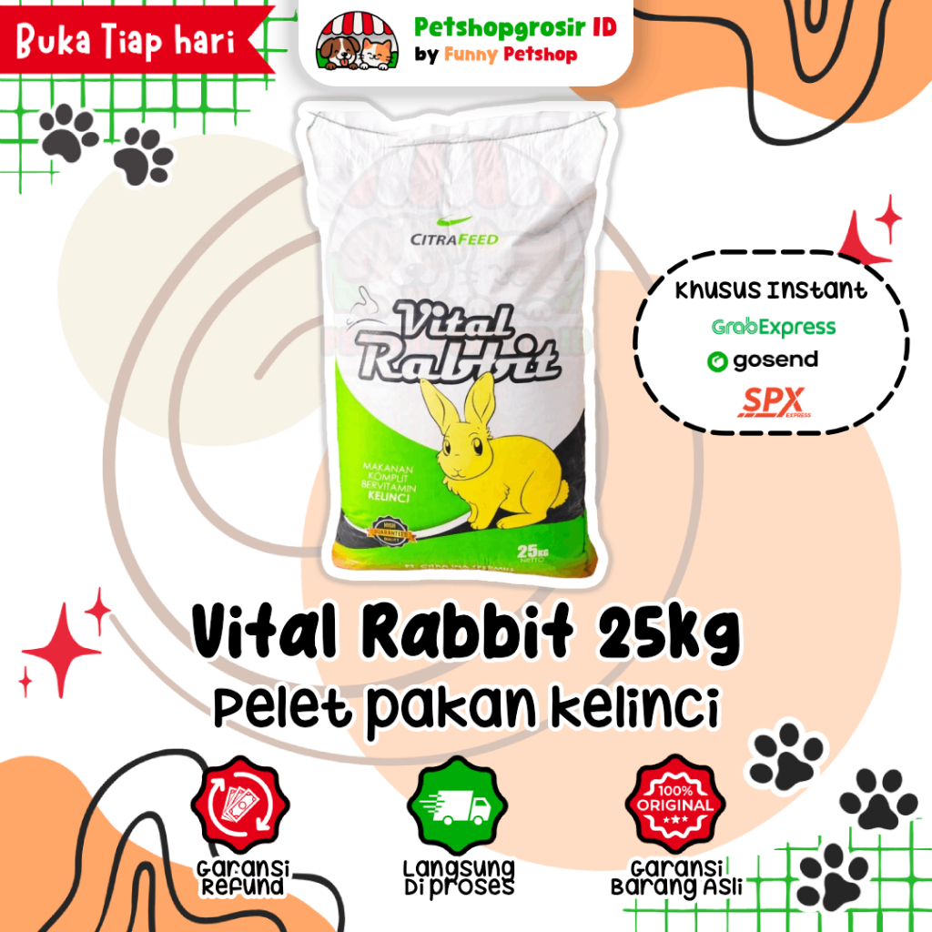 Pelet Pakan Kelinci 25 kg dengan Kandungan Nutrisi Seimbang untuk Pertumbuhan Optimal