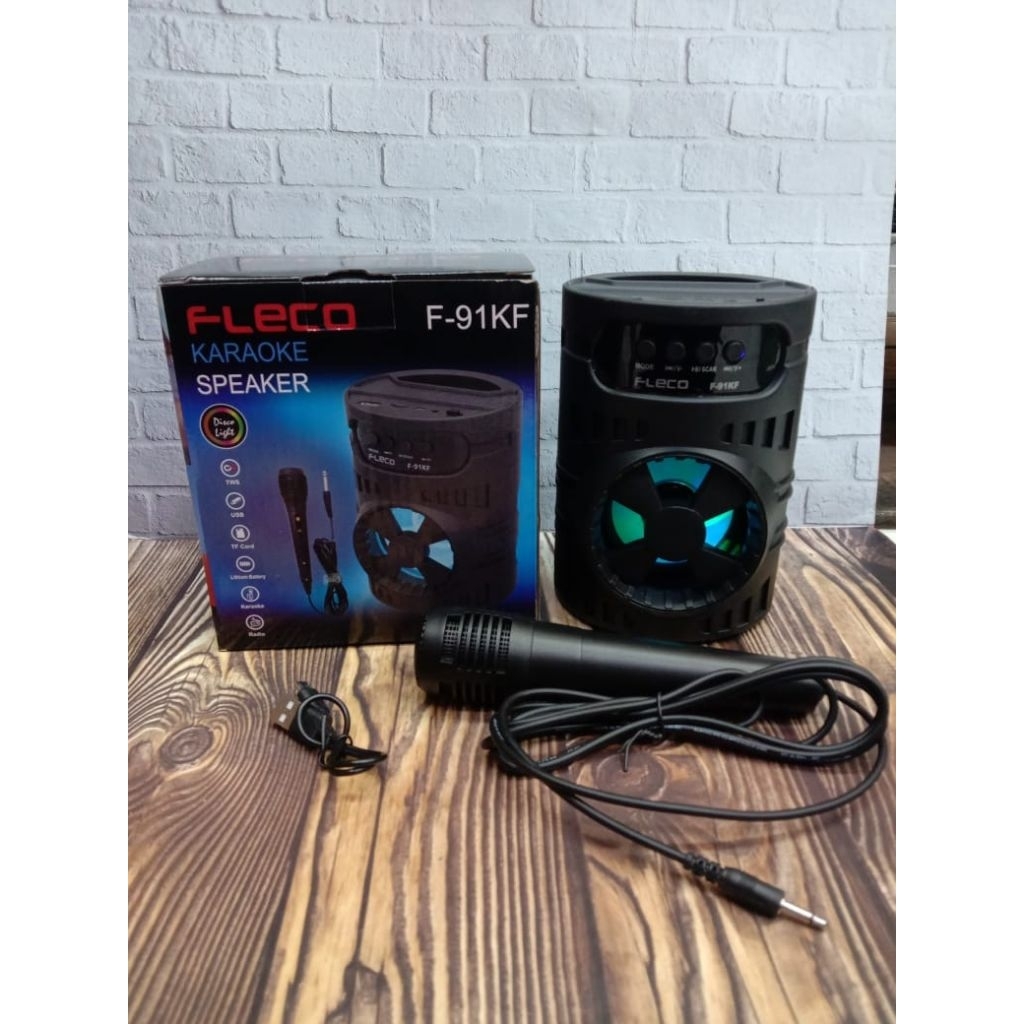 Speaker Bluetooth Karaoke Speaker Murah / Speaker Bluetooth Fleco Karaoke  + Mic