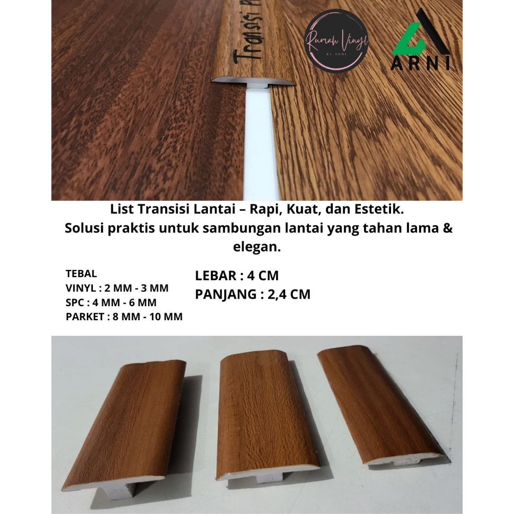 LIST TRANSISI PVC | VINYL | PARKET | SPC