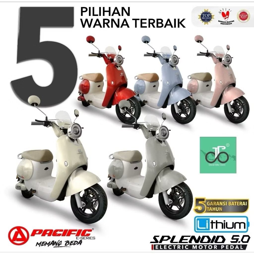 Sepeda Listrik Pacific Splendid 5.0 E-Bike Electric By Pacific 600Watt