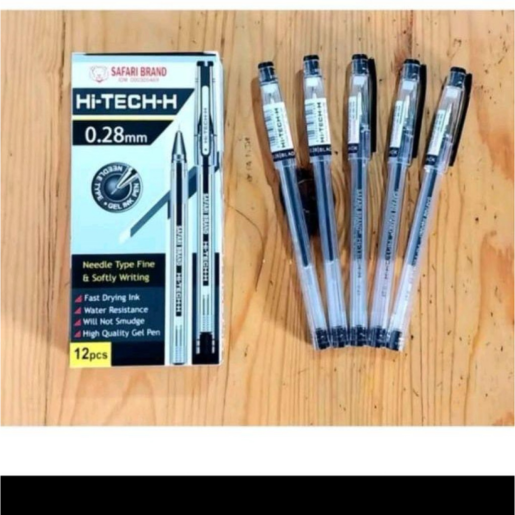 HI TECH SAFARI BRAND HITAM / ISI 12 PCS