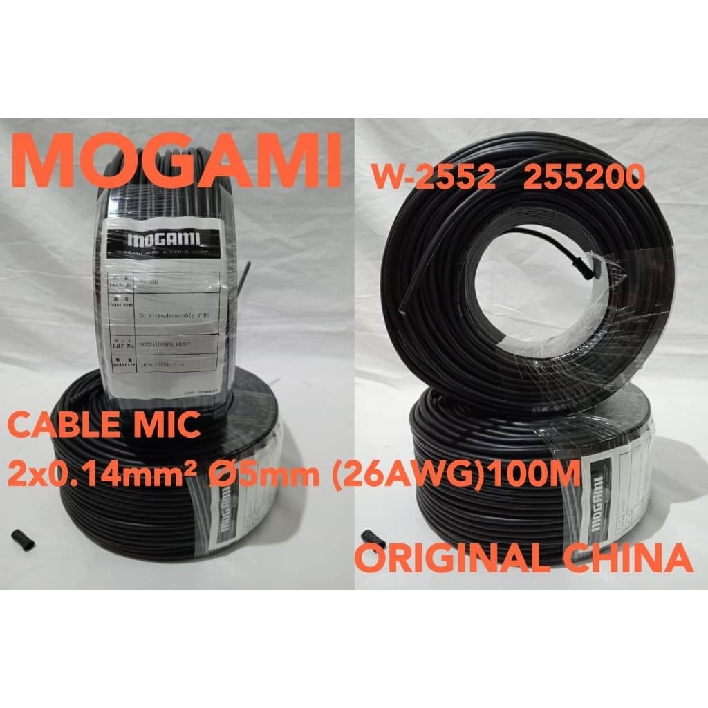 KABEL MICROPHONE MOGAMI W-2552 MICROPHONE CABLE MOGAMI J 255200 100 METER ( 1 ROLL )