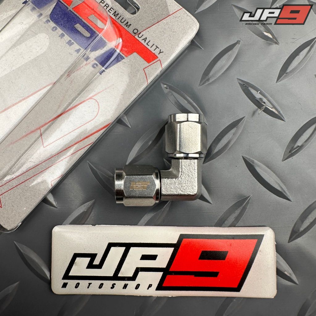 Fitting Selang Rem 90 Derajat Drat To Drat Female Stainless Universal AN-3 NBT