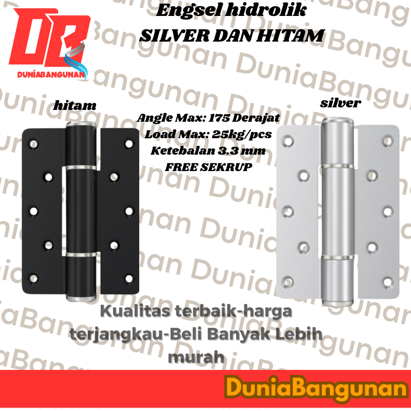 1 SET Engsel Pintu Otomatis Hidrolik / Engsel Hydraulic Hinge / Engsel Penutup Pintu Otomatis