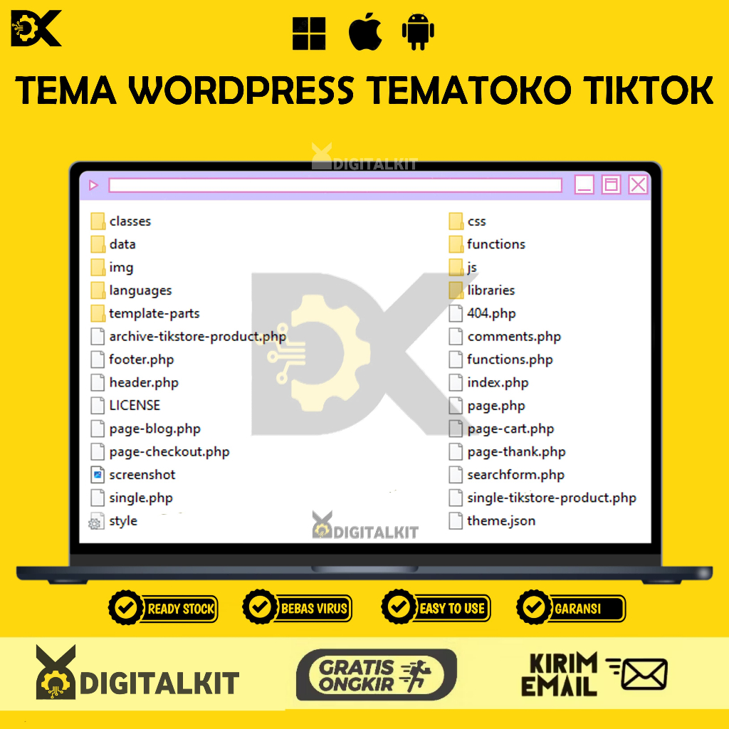 [T0446] Tema WordPress TikTok Style | Template Website