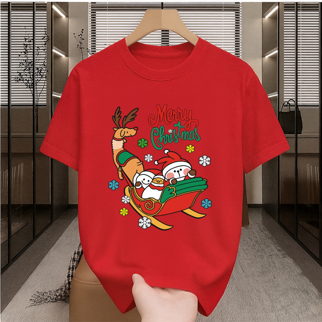Kaos Natal Anak Sampai Dewasa Pria Wanita Kaos Natal keluarga couple set Baju Natal couple Kaos Nata