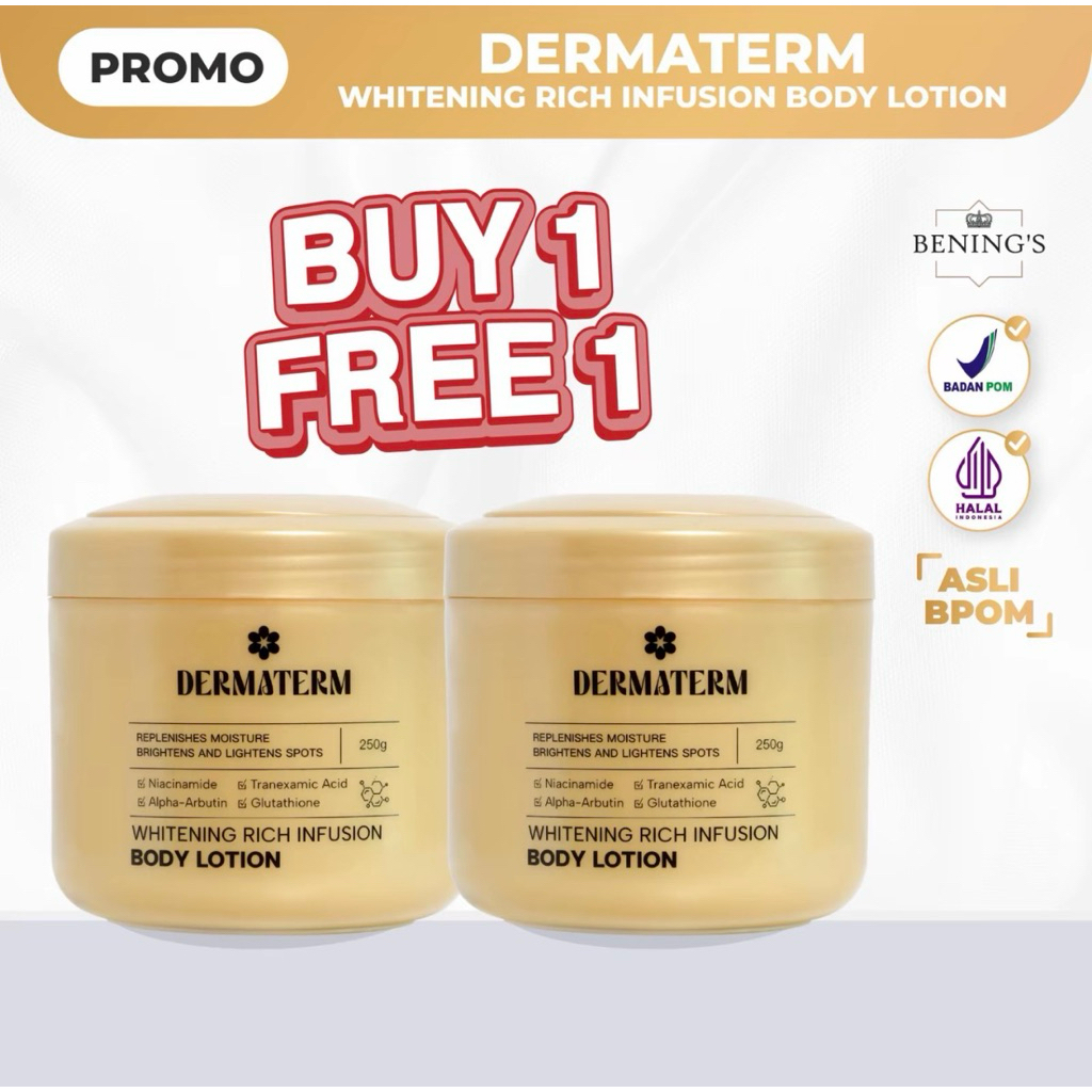 Bening's DERMATERM Body Lotion Infusion Pemutih Permanen - BPOM Dr Oky Pratama Body Lotion Serum | B