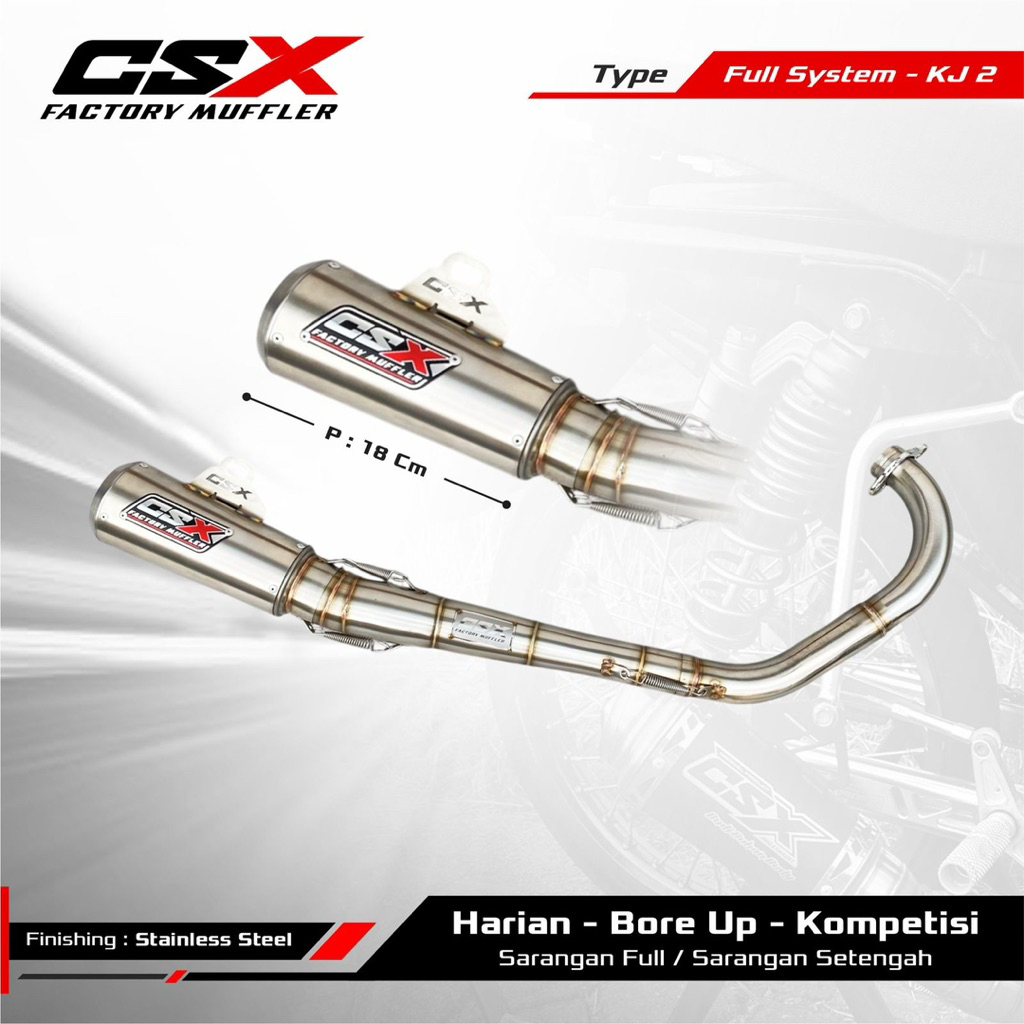 Knalpot Racing Prostreet Original CSX Mx king Mx new Mx old Njmx by CSX FACTORY MUFFLER