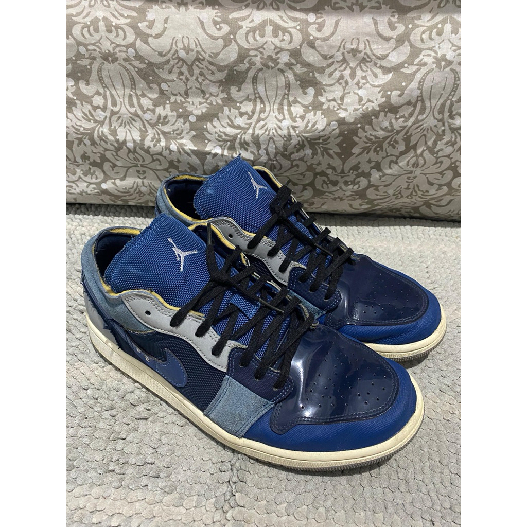 AIR JORDAN 1 LOW CRAFT INSIDE OUT OBSIDIAN FRENCH BLUE WHITE MID BLACK