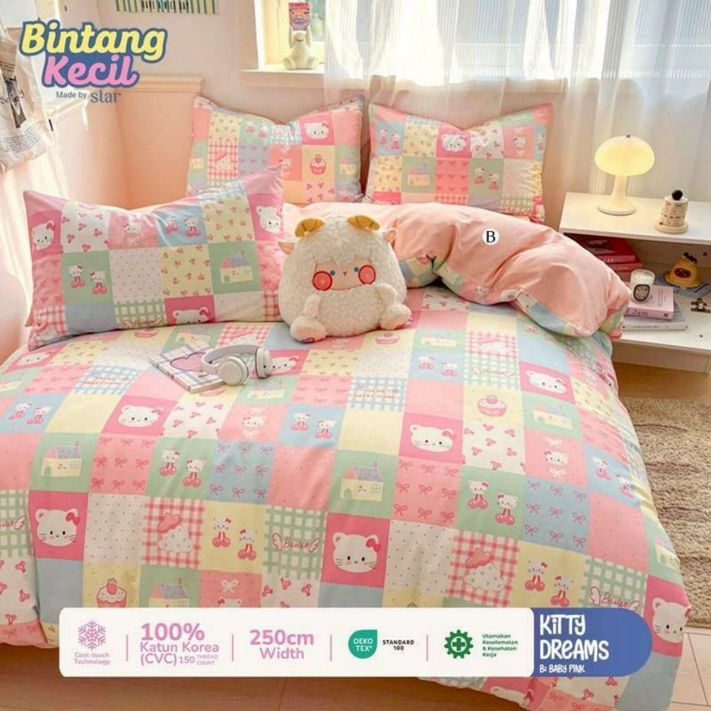 BEDCOVER SET SPREI motif my dream moti anak sprei anti geser