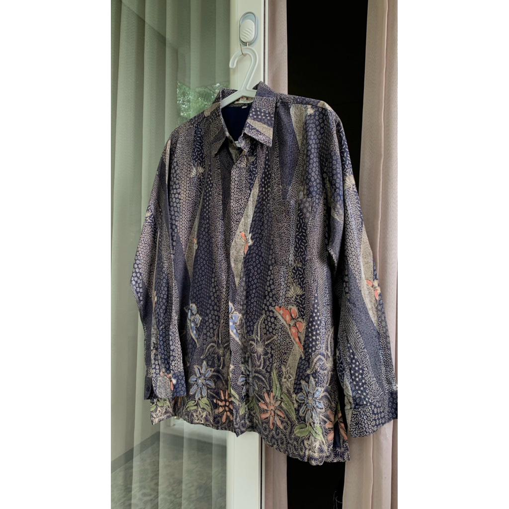Preloved Kemeja Batik Jogja Pria Lengan Panjang