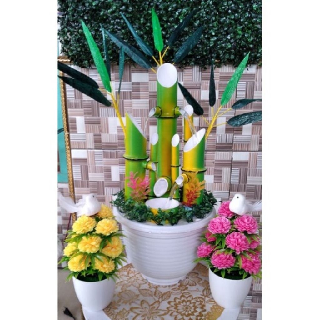 Hiasan rumah Air mancur mini bambu hias.Dekorasi Taman,.Mini air mancur Jungkat-jungkit Hiasan rumah