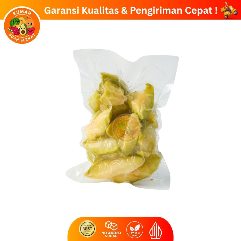 Buah Kedondong Frozen / Kedondong Beku Premium Tanpa Biji / Buah Kedondong Kemasan 100 gram