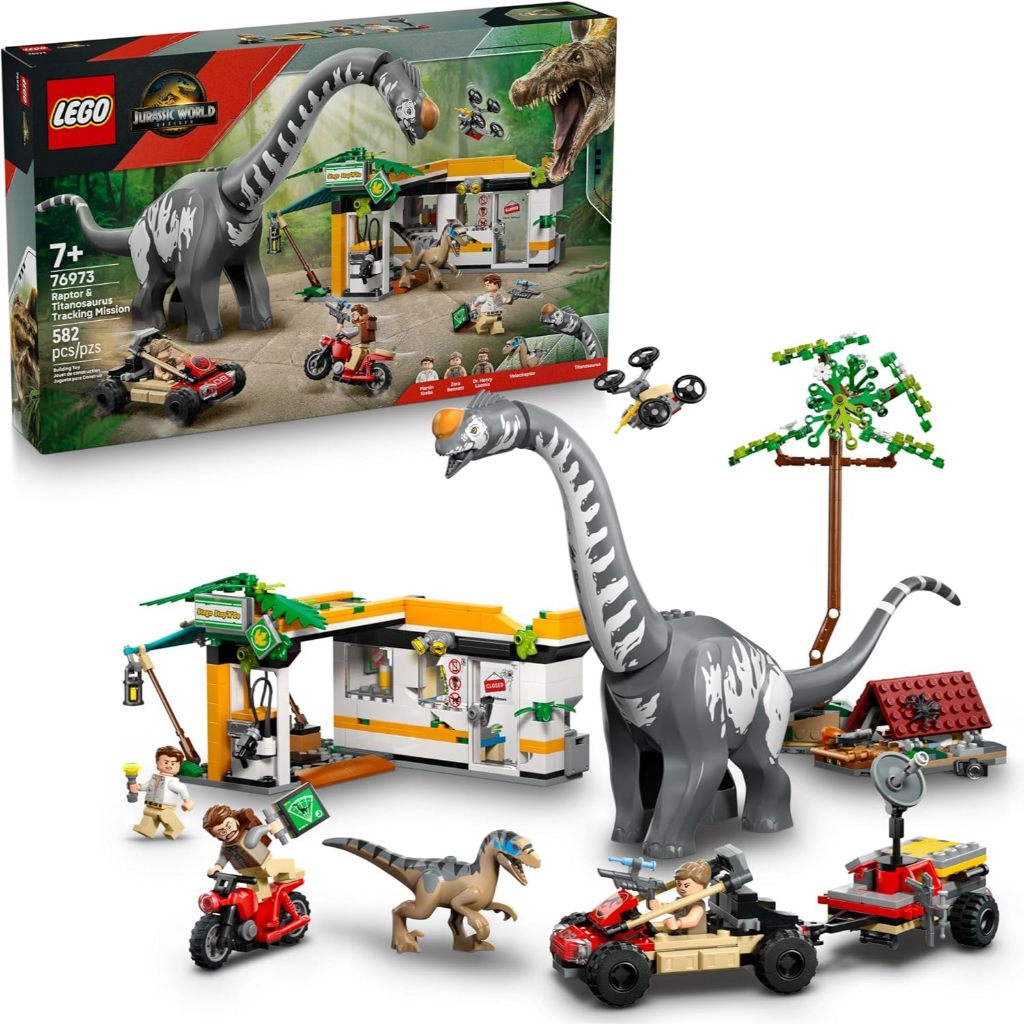 LEGO Jurassic World Raptor & Titanosaurus Toy
