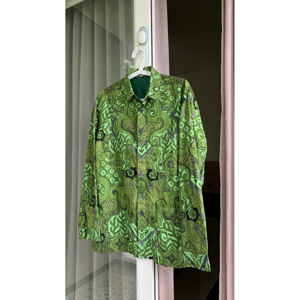 Preloved Kemeja Batik Jogja Pria Lengan Panjang