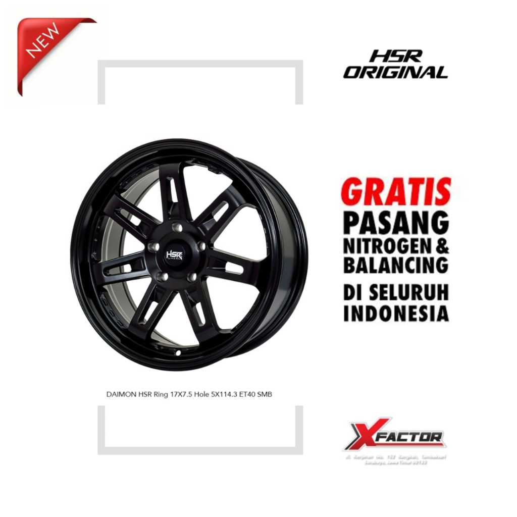 VELG MOBIL HSR R17 HSR DAIMON R17X7.5 H 5X114,3 ET40 (SUPER SALE)