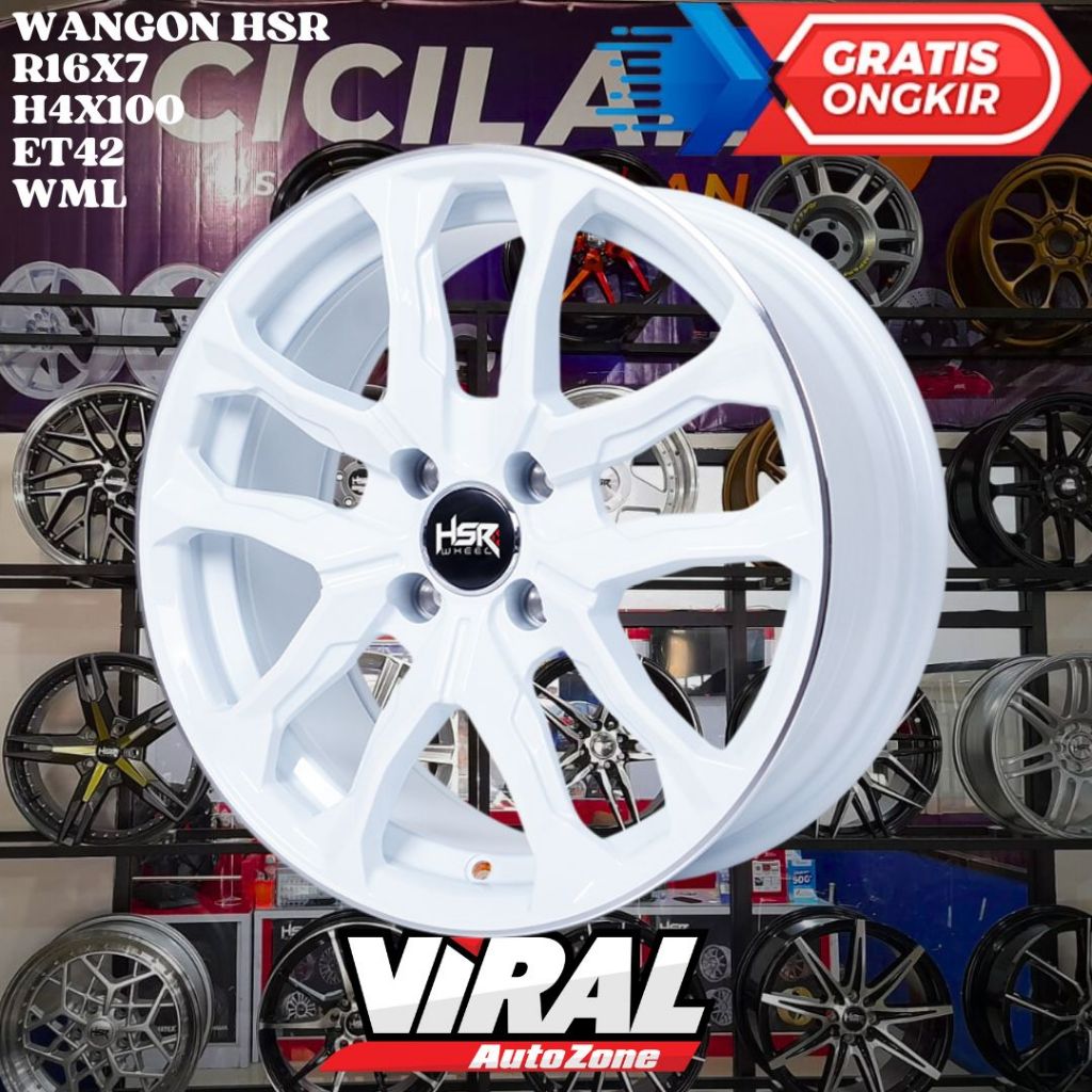 Velg Mobil SIGRA , CALYA , YARIS , MOBILIO , HSR WANGON RING 16 R16 WHITE