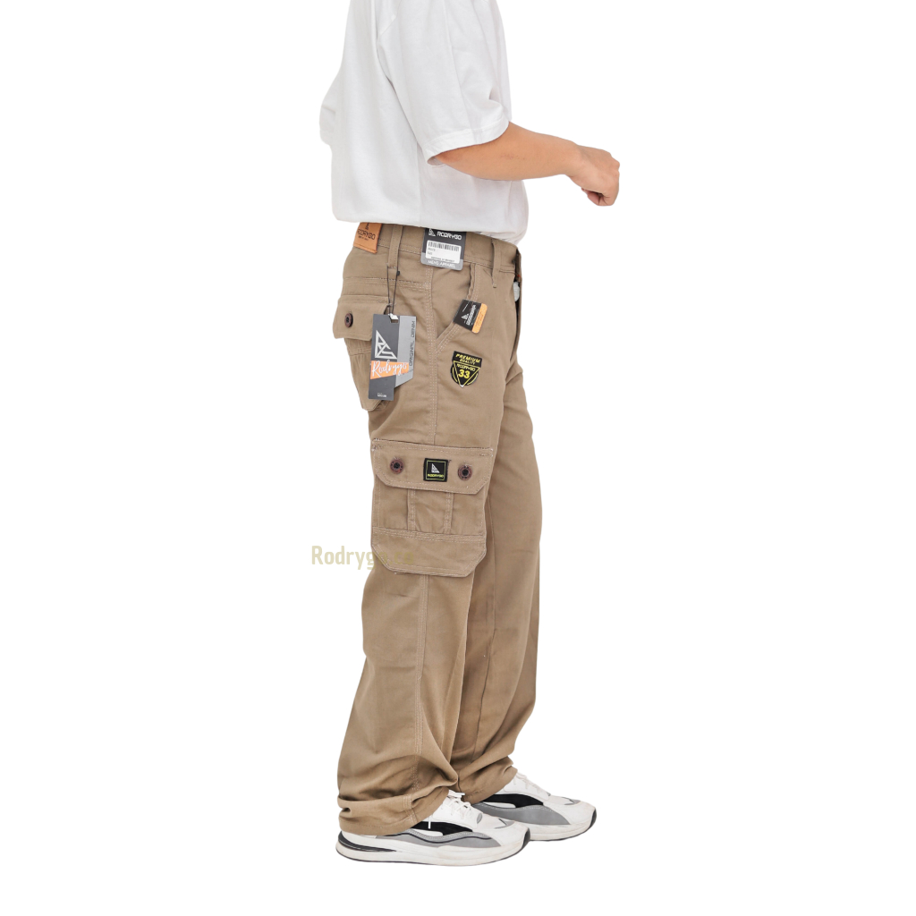 Rodrygo - Celana Panjang Pria Cargo Original Series Premium 27 - 39 Twill Canvas Non Stretch Slimfit