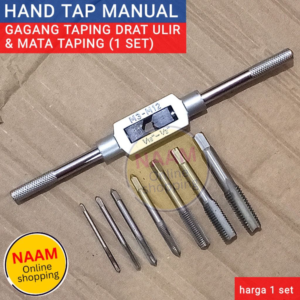 HAND TAP SET + MATA - HANDLE TAP SET DENGAN MATA TAP DRAT MUR - TAPPING DRAT ULIR