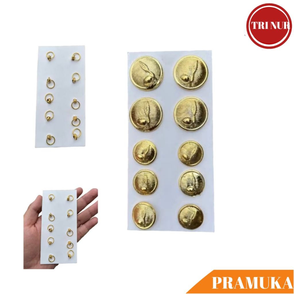 Kancing PDU Seragam Pramuka Isi 10pcs / Kancing Baju Pramuka PDU