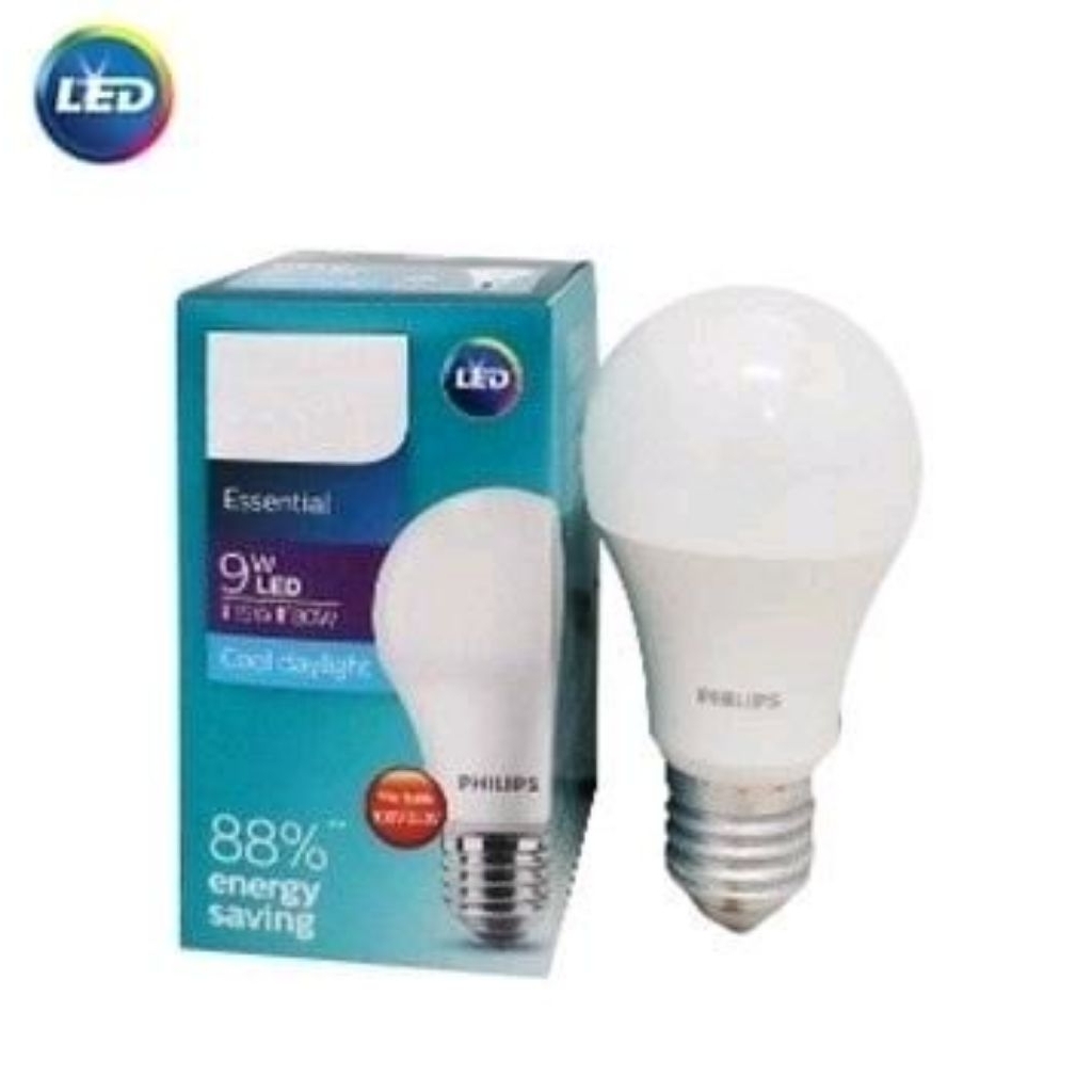 Lampu LED Bulb Essential Philips 9W Lampu LED Philips 9 Watt 6500K Putih