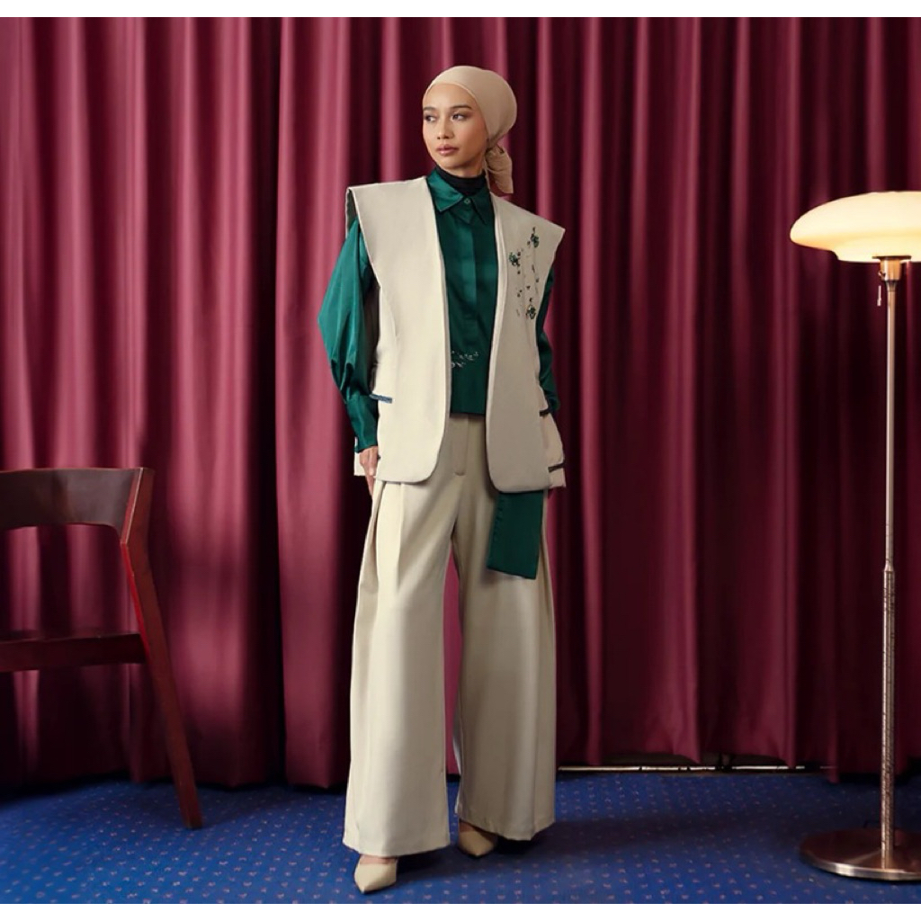 Jenna And Kaia Vest Outer Blazer Dirra Creme