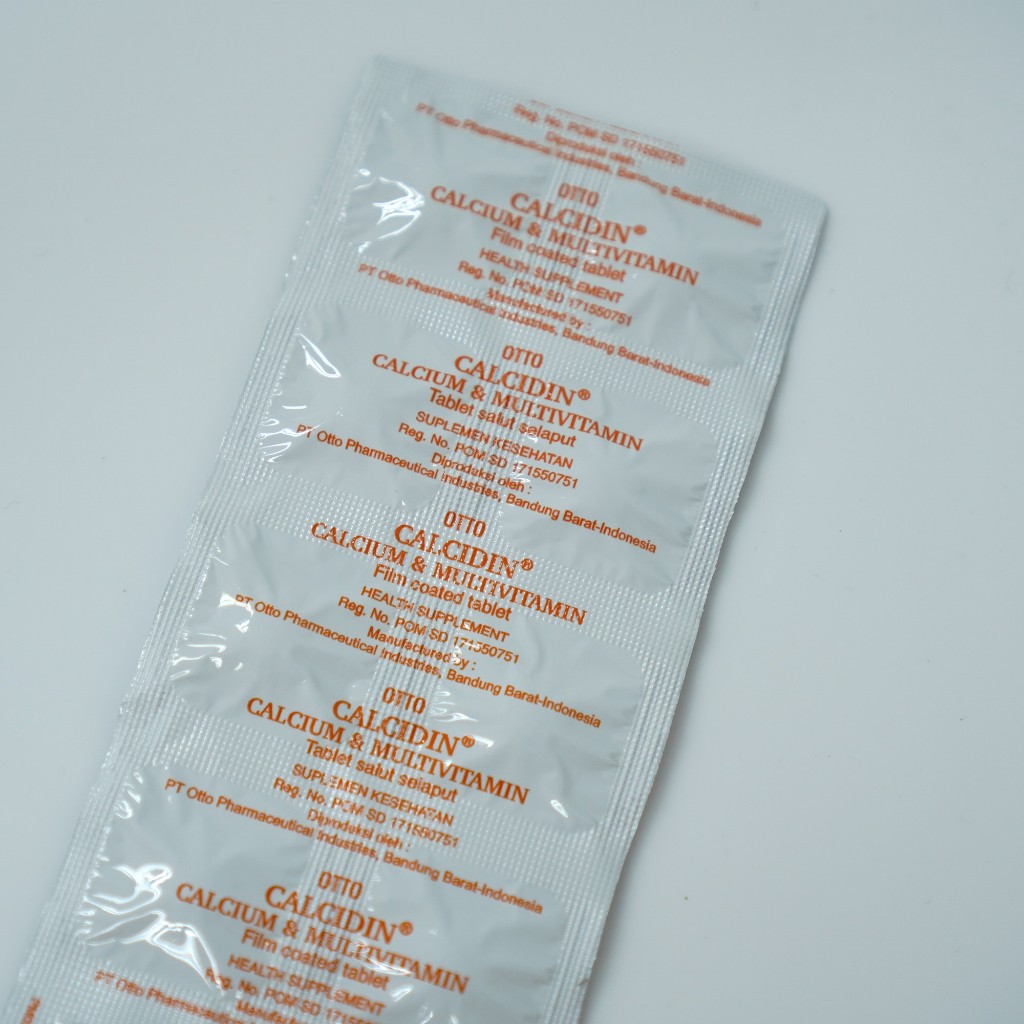 Calcidin 10 Tablet - Suplemen Kalsium Tulang dan Gigi