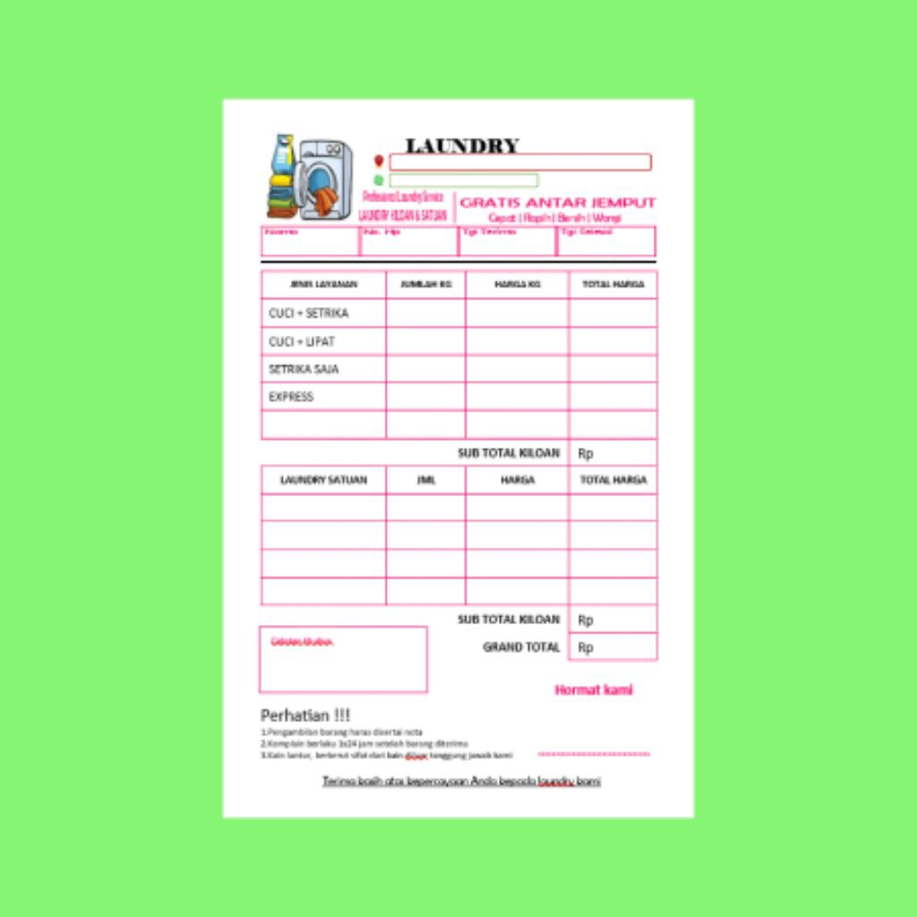 Nota laundry No custom 2 ply