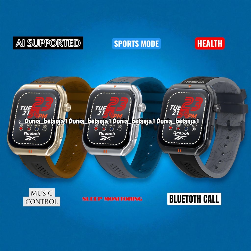 Original 100% AI SUPPORT SMARTWATCH REEBOK Relay Sport Jam Tangan Pintar Unisex Garansi 2 Tahun RV-R