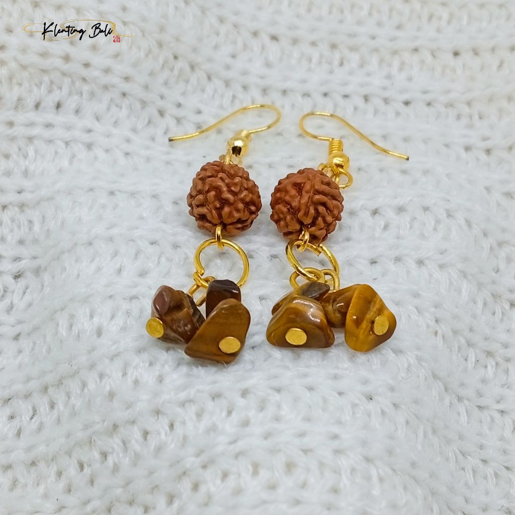 KLENTING BALI - Anting Klenting Etnik Bali batu kristal dan Biji Genitri