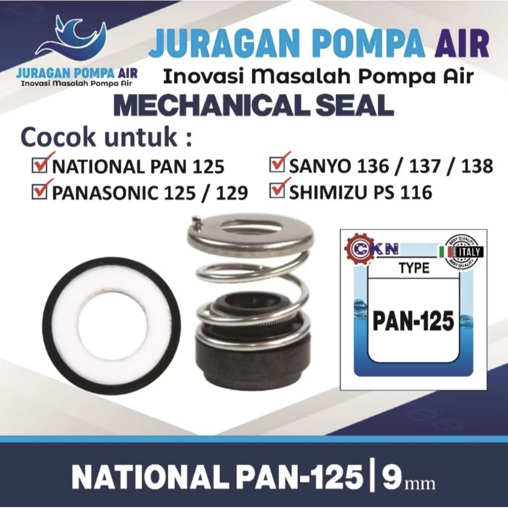 seal pompa nasional 125/Sanyo/panasonic
