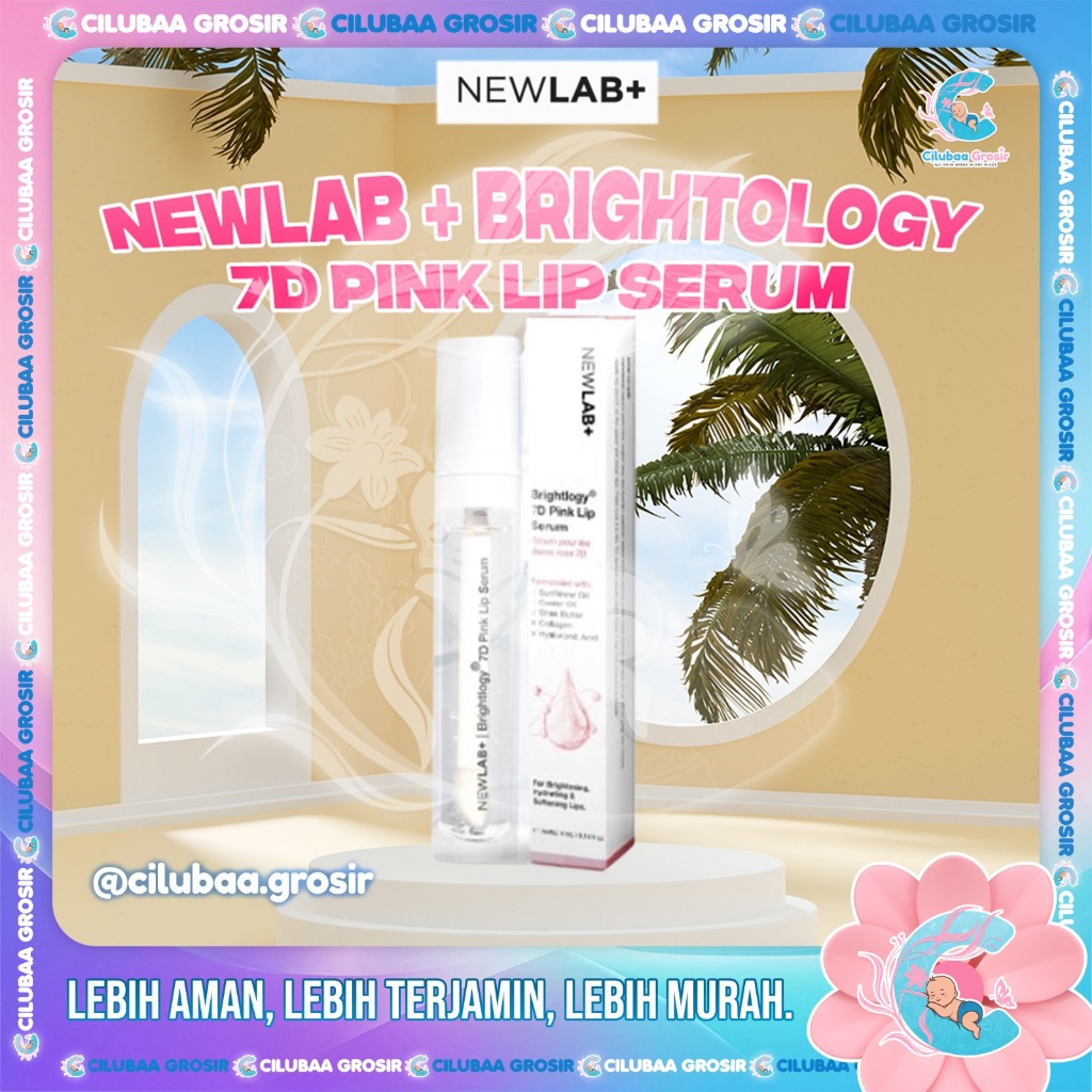 NEWLAB Brightlogy Pink Lip Serum || Lip Care untuk Bibir Gelap || Serum Bibir Mencerahkan || Pelemba