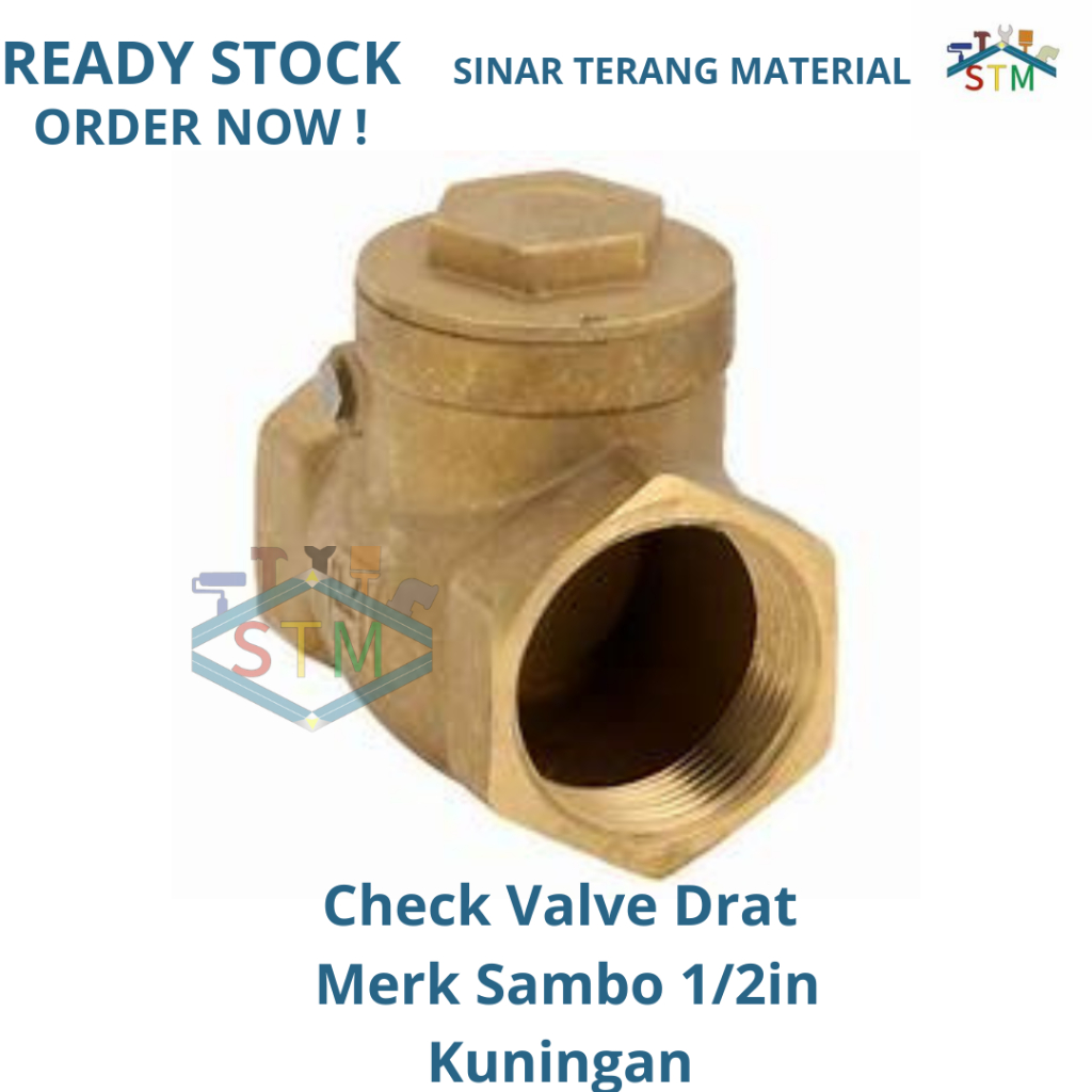 Check Valve Sambo Kuningan 1/2" / Check Valve 1/2in / Swing Check Valve Kuningan