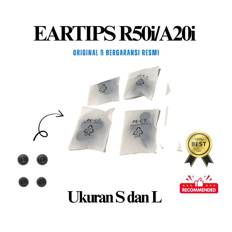 Eartips Karet Soundcore R50i Soundcore A20i Soundcore R50i NC Original Eartips Cadangan Karet Pengga