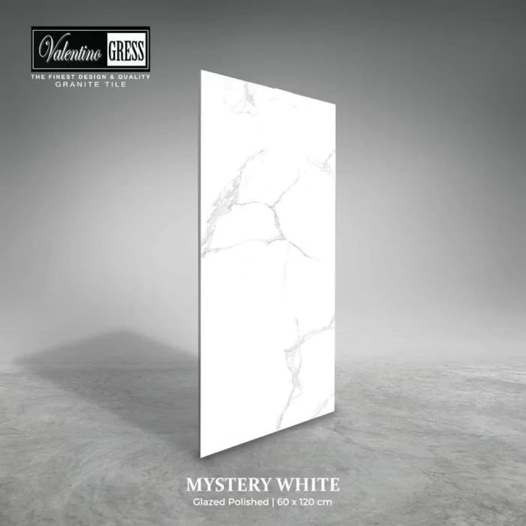 Granite Valentino Gress 60x120 Cm Mystery White Homogenous Tile