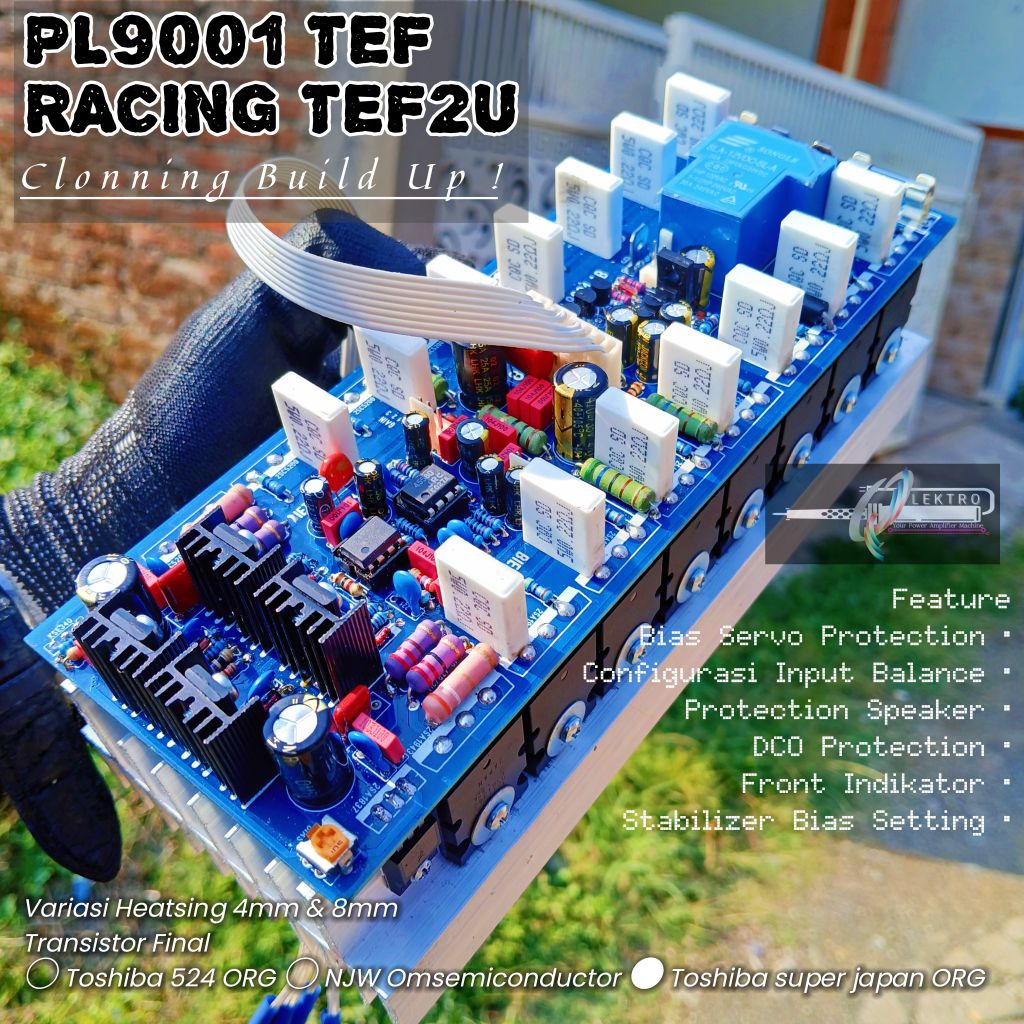 Driver Amp PL9001 TEF 2U Double Layer RACING HIGH VOLT | Clonning Built Up