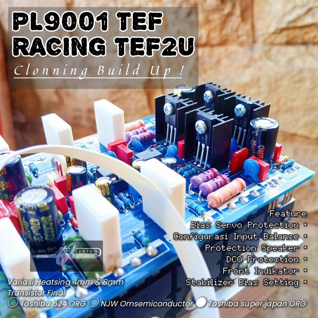 Driver Amp PL9001 AB TEF 2U Double Layer RACING HIGH VOLT | Clonning Buildup