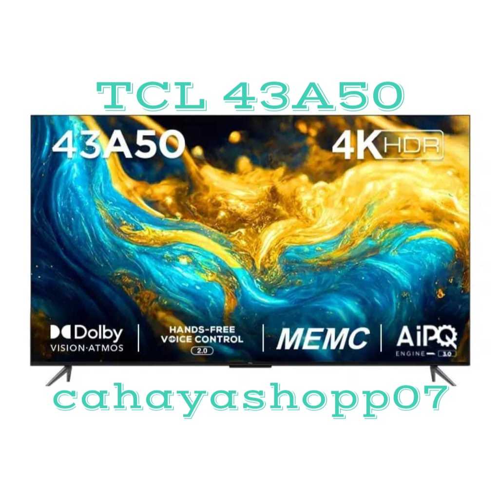 TCL 43A50 4K GOOGLE TV 43 inch 2023 series