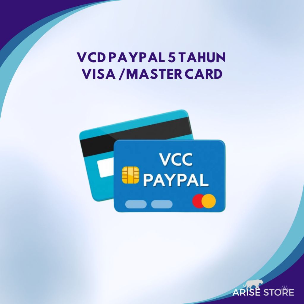 VCC Verifikasi Paypal 5 Tahun MasterCard/Visa