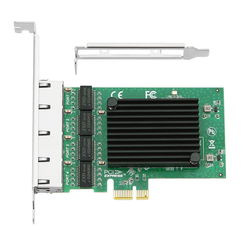 PCIE LAN Card 4 Port Gigabit Realtek PCI Ethernet Quad Port High Speed