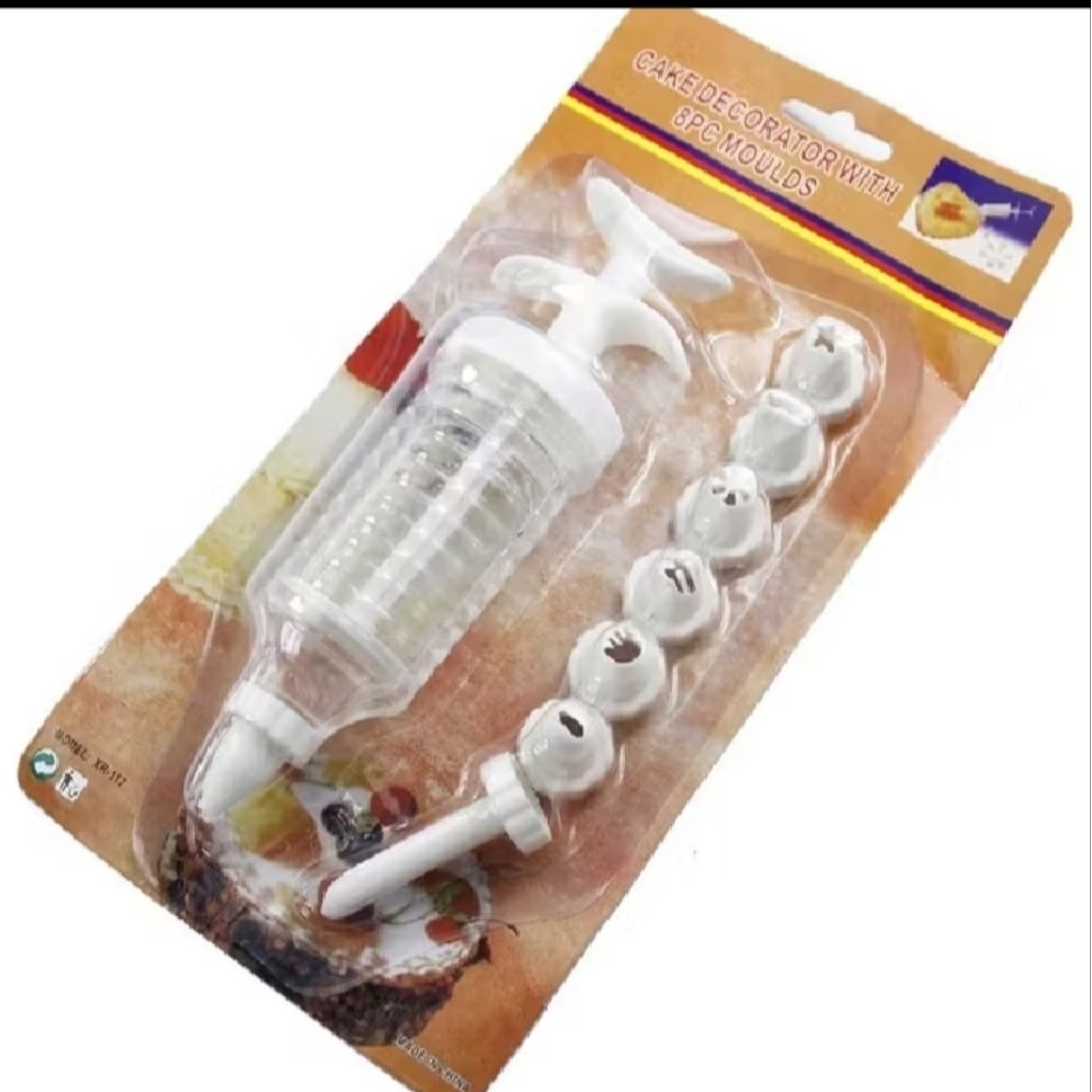 alat cetak hias 8 in 1 motif kue ulang tahun/alat dekorasi kue