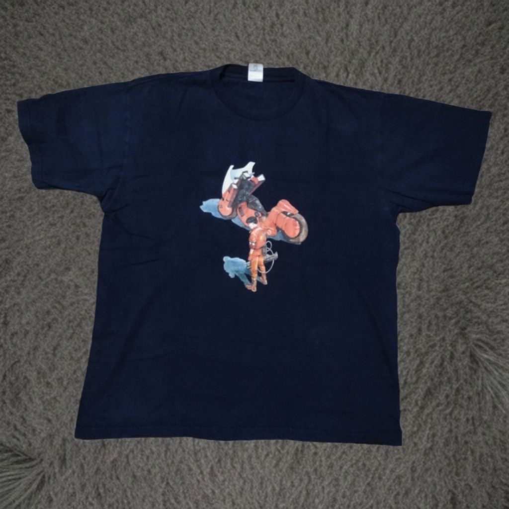 t-shirt kaos anime Akira vintage tag Printstar navy