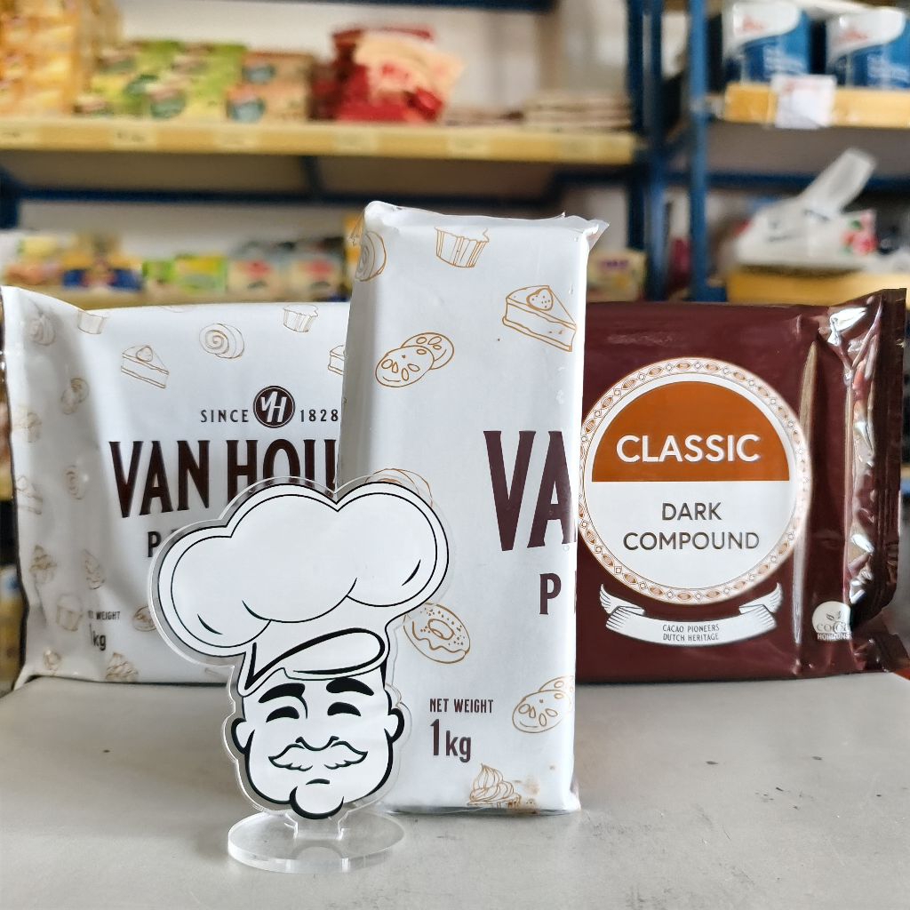 Van Houten Dark Compound 200Gr / Dark Coklat VanHouten / Coklat Batang Van Houten