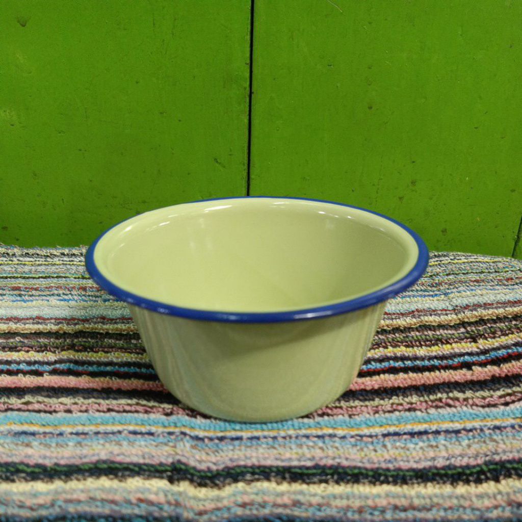 mangkuk kobokan enamel Diameter 13.5cm bagus mulus