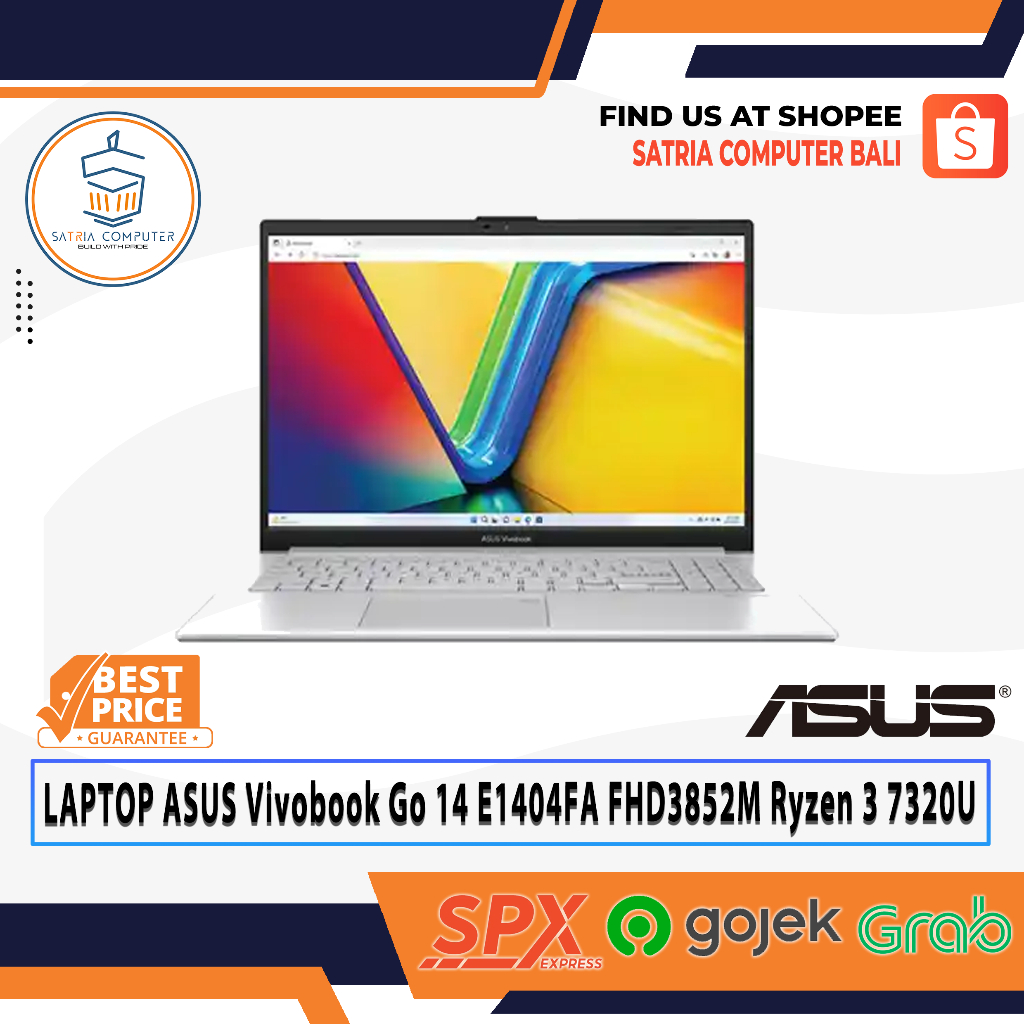 LAPTOP ASUS Vivobook Go 14 E1404FA FHD3852M Ryzen 3 7320U