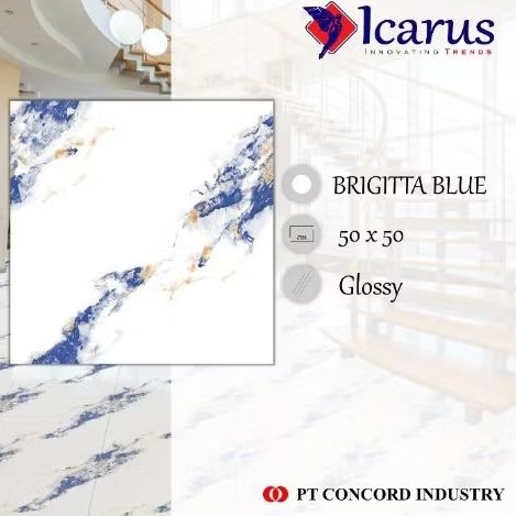 Keramik Lantai 50x50 ICARUS BRIGITTA BLUE