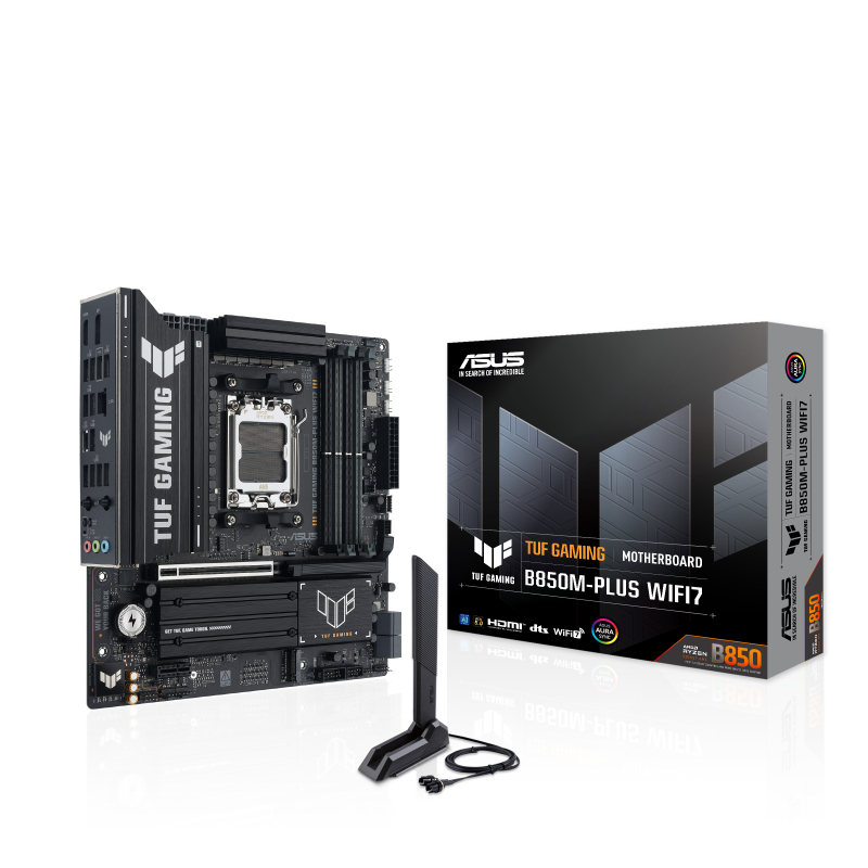 Motherboard MOBO ASUS TUF GAMING B850M-PLUS WIFI7 | DDR5 | AMD AM5 | Micro M-ATX | Garansi Resmi 3 T