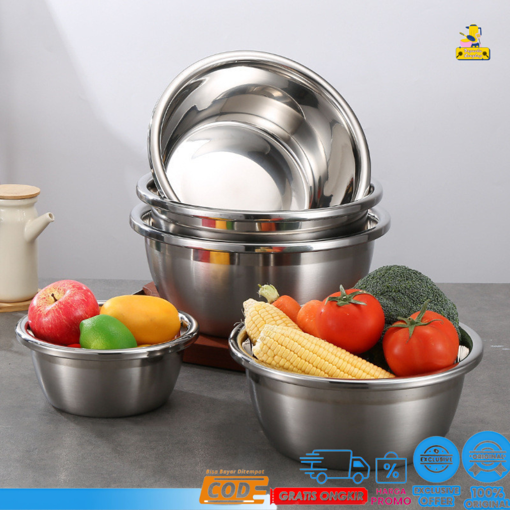 Dapurku Lengkap -  BASKOM BESI STAINLESS STEEL