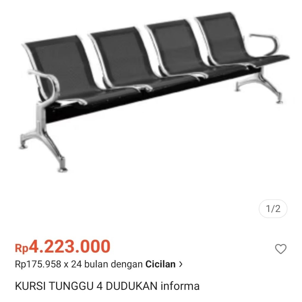 KURSI BESI INFORMA 4 SEAT