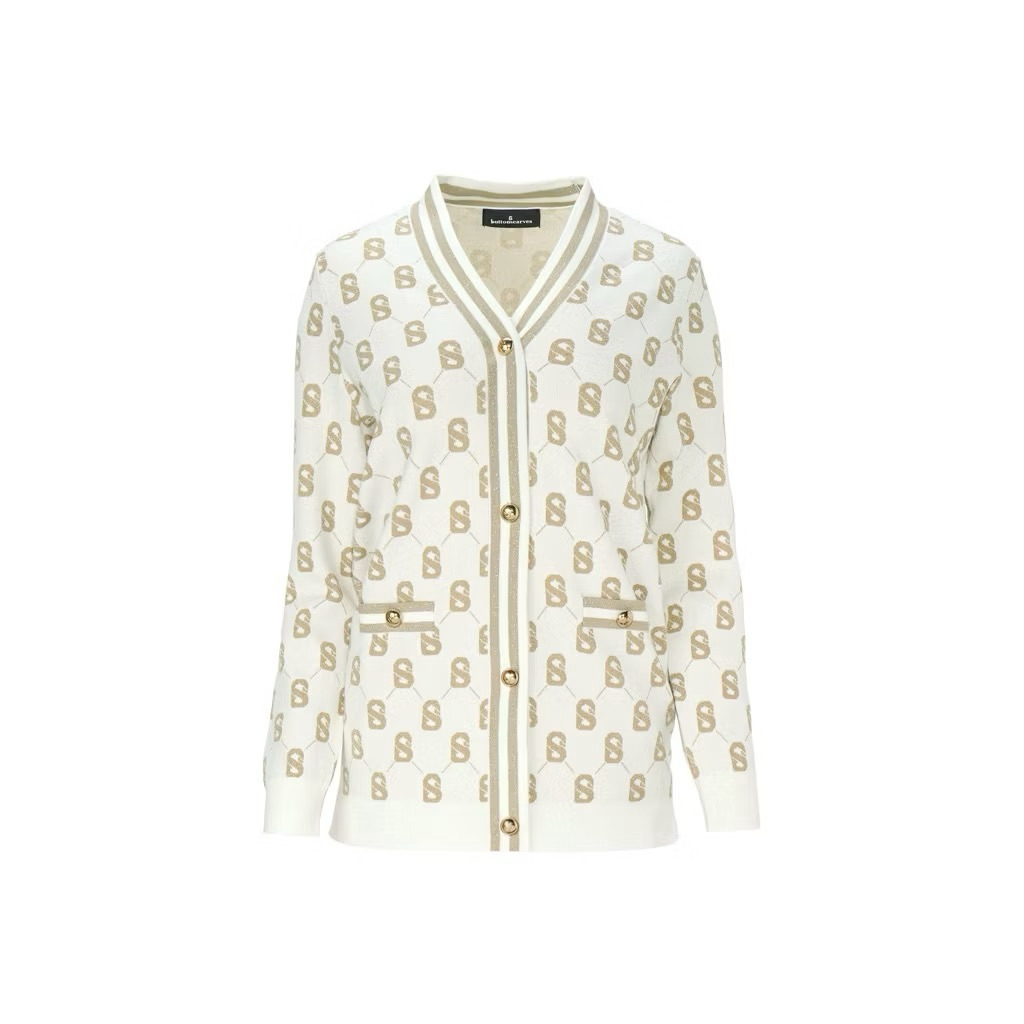 NEW AS IS  Monogram Blair Cardigan Buttonscarves